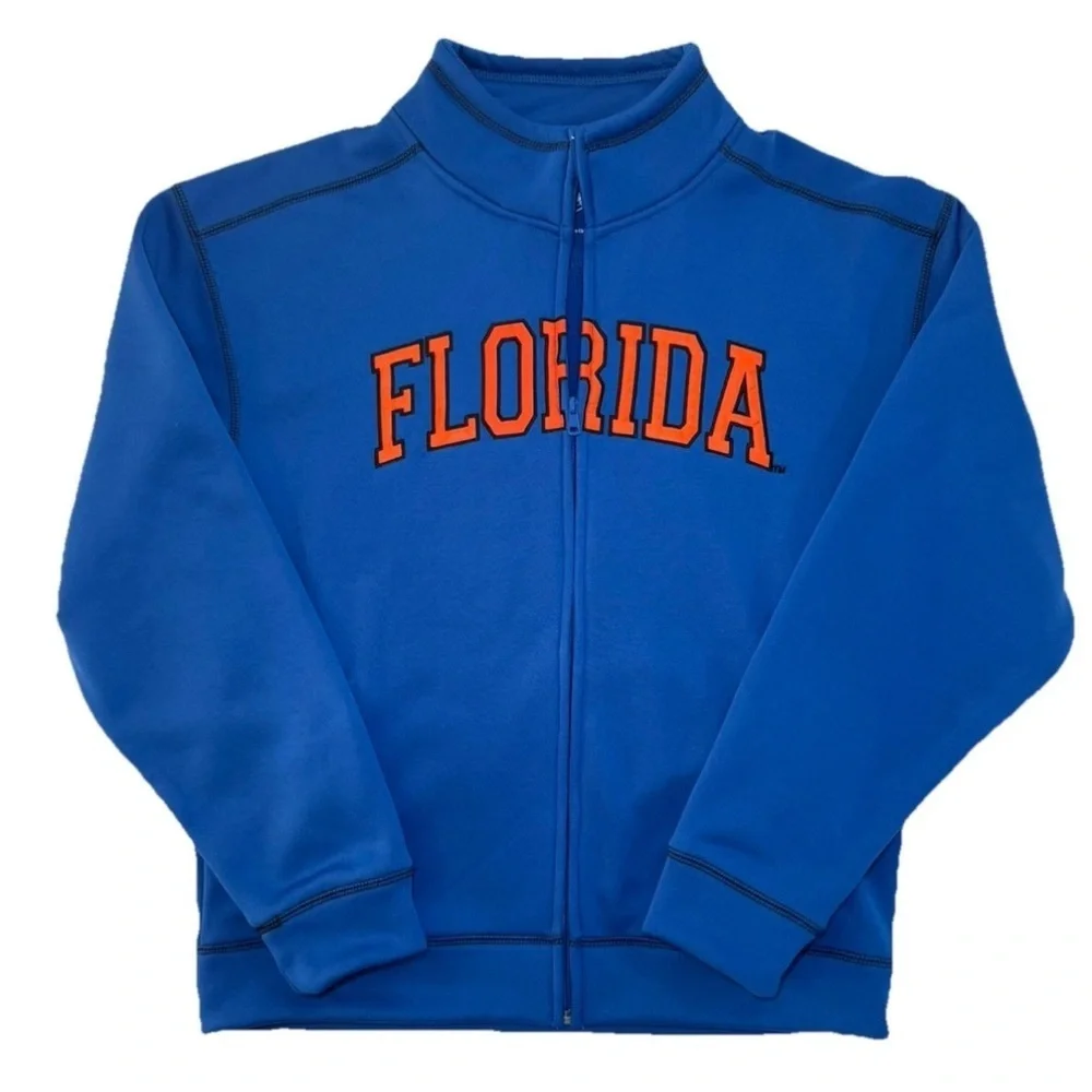 Florida Gators Full Zip Jacket Mens Size M Stitched Lettering Pockets Heavy Warm